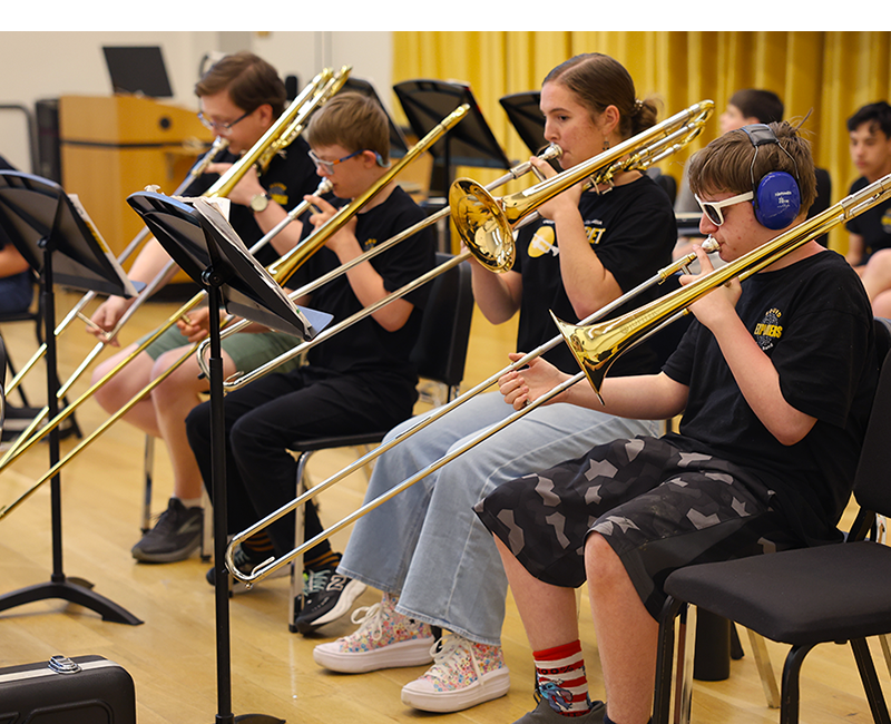 Sound Explorers trombone players