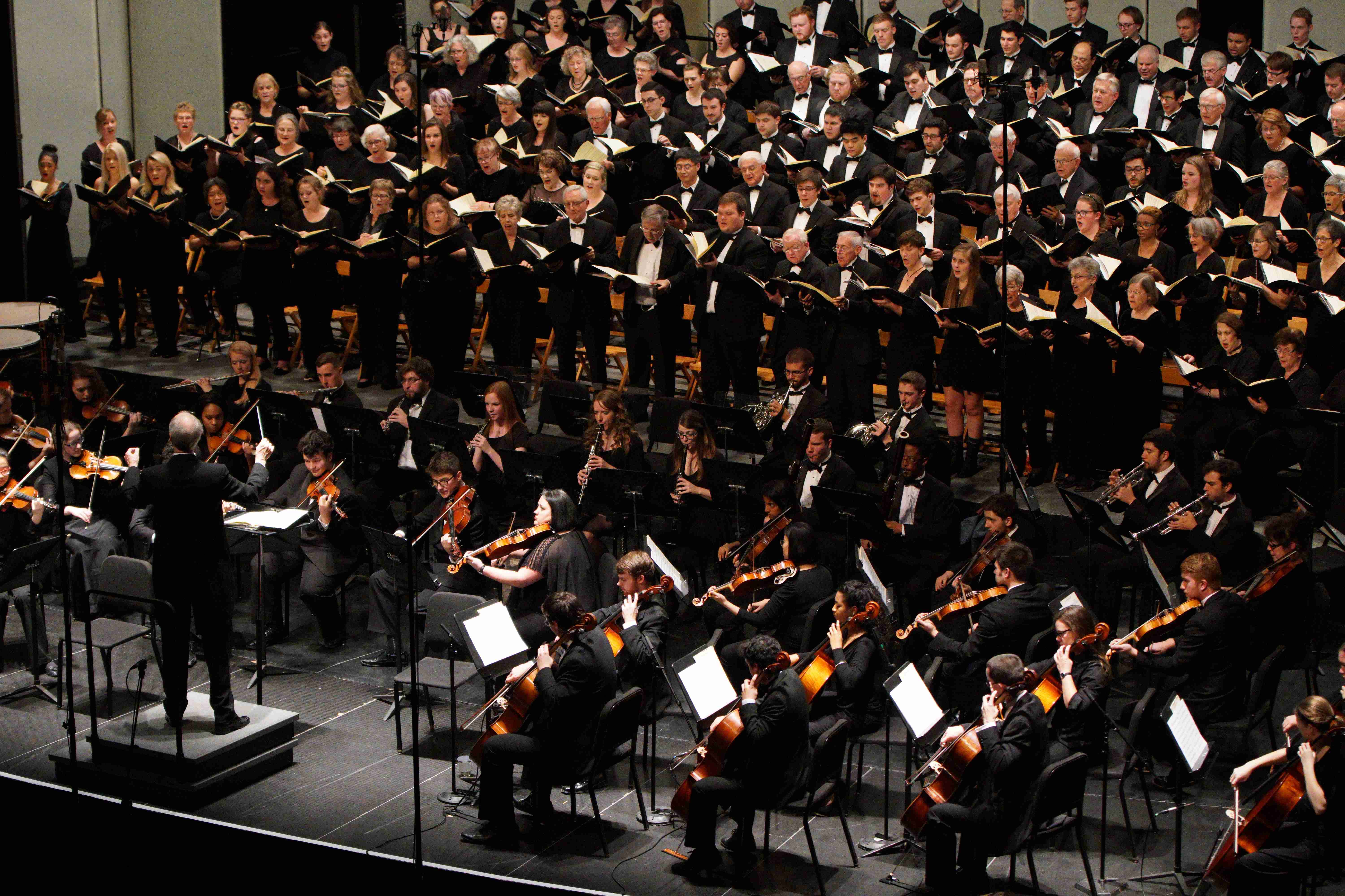 Choral union and the philharmonic orchestra