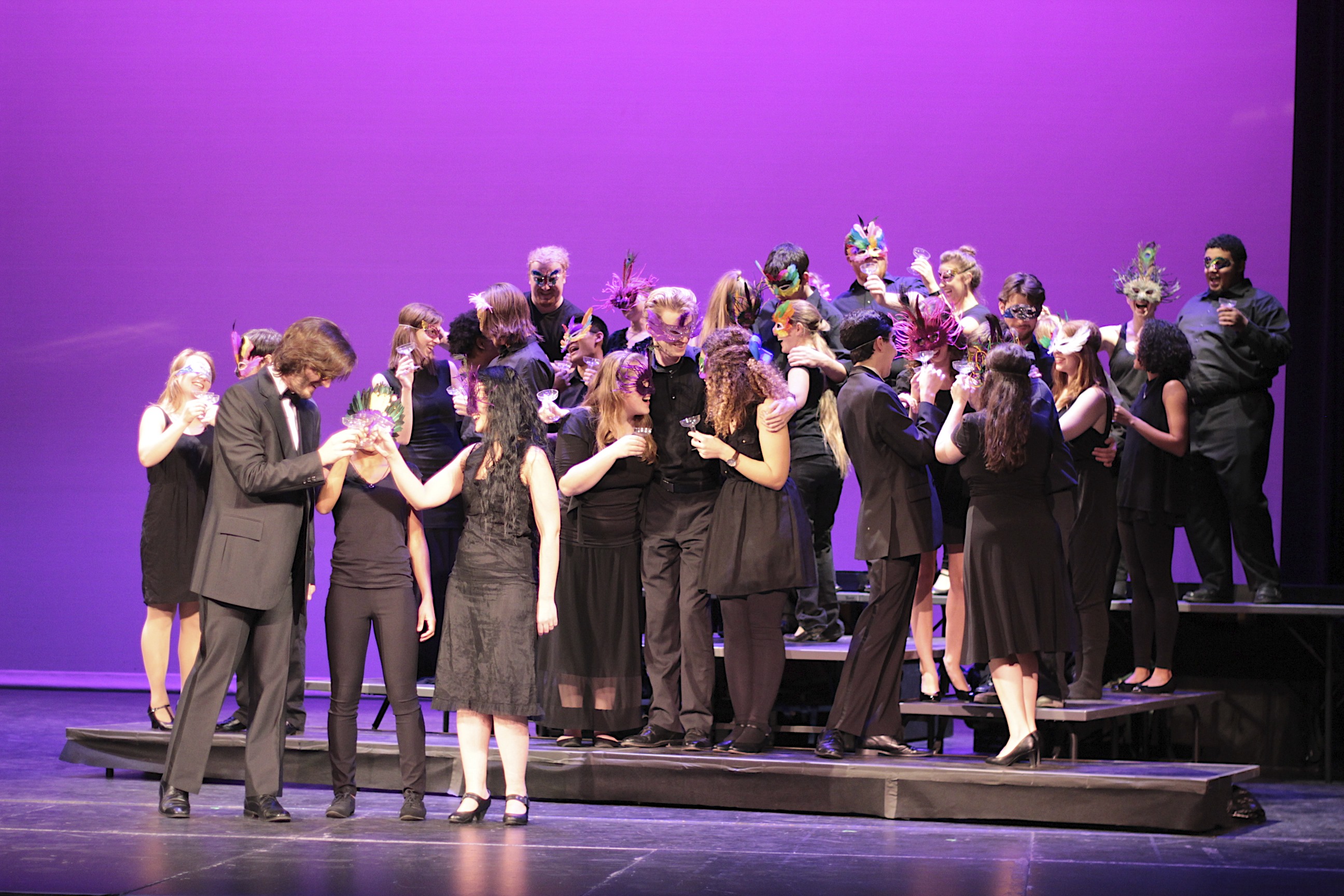 Singers on a stage