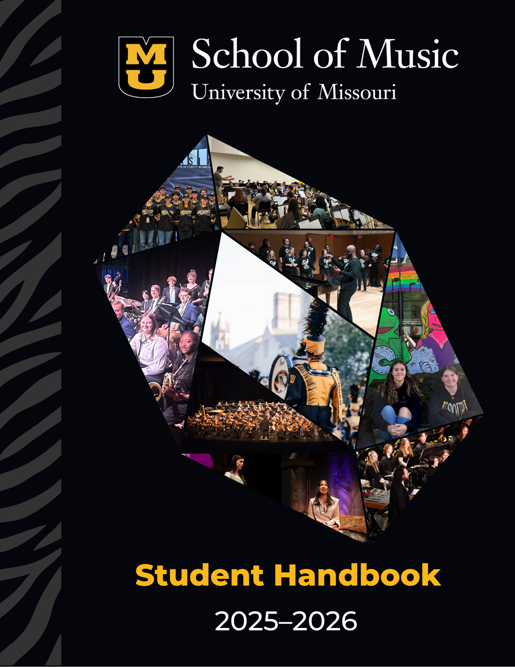 Cover page of the 2025-2026 School of Music Handbook