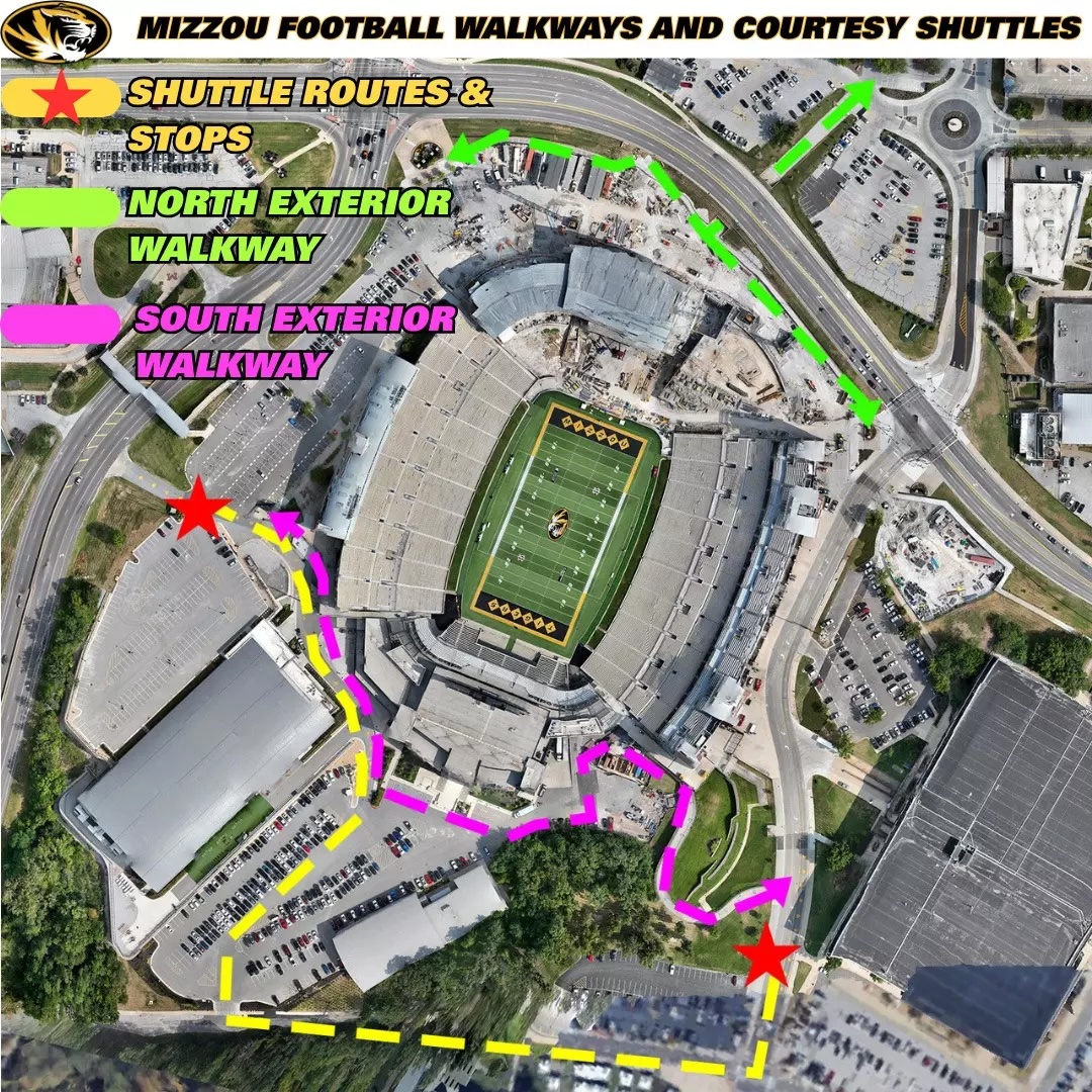 Walkway for Band Day to Stadium