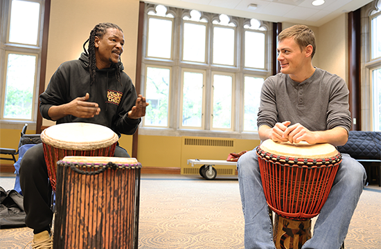 Soweto musician with student